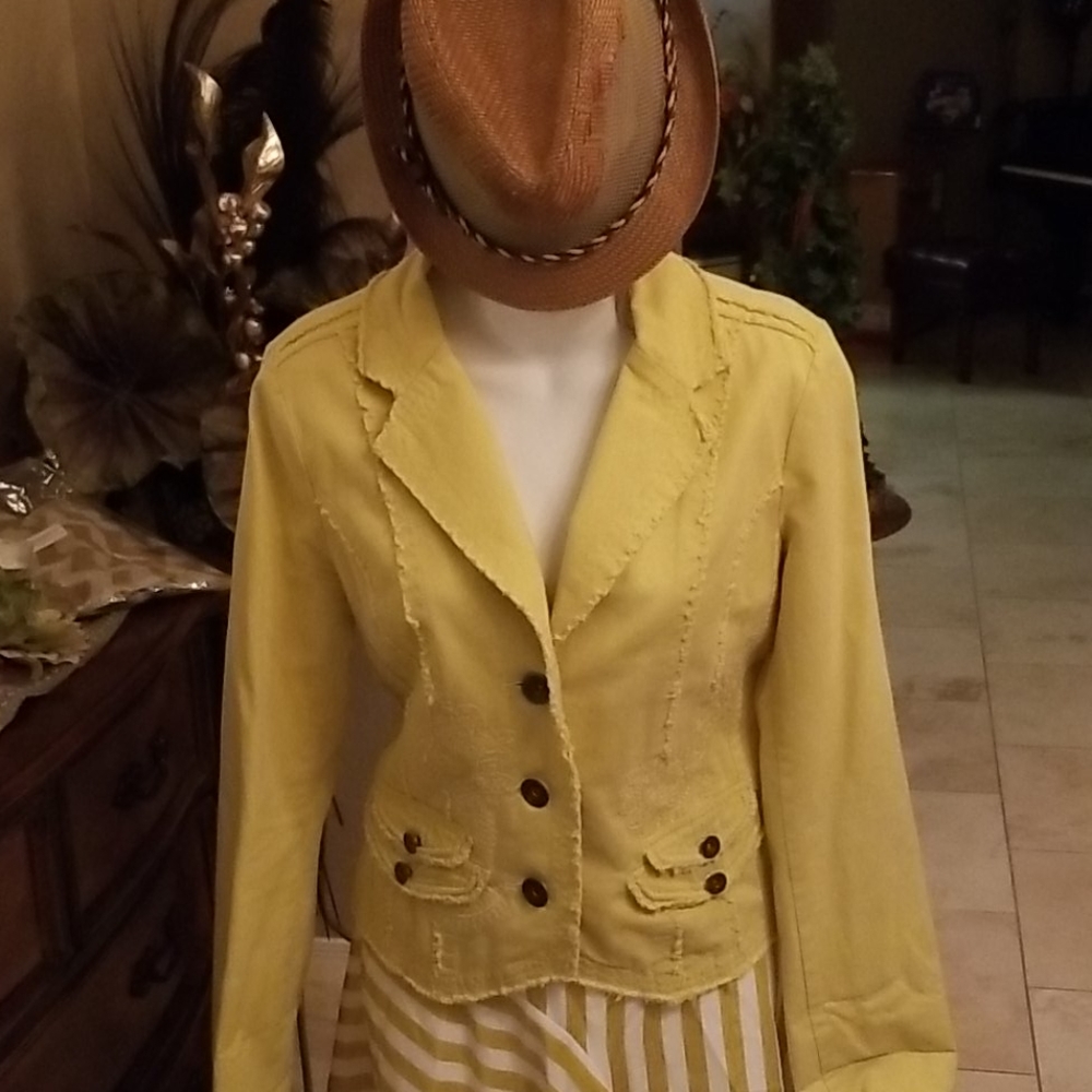 Vintage Corset lace up back Denim Jacket